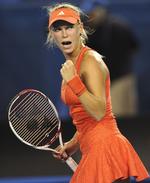 Videre. Caroline Wozniacki spillede en solid kamp mod Rodionova og lavede blot 12 uprovokerede fejl. 