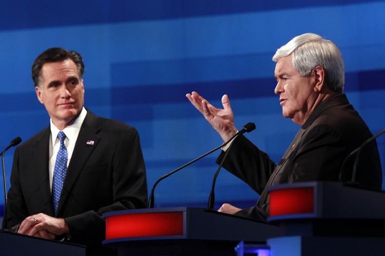 Duel. Newt Gingrich er blandt de republikanske præsidentkandidater, som forlanger, at Mitt Romney offentliggør sine skattepapirer. 