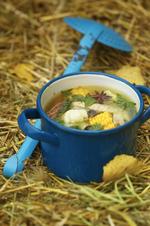 Spidskommen, chili og stjerneanis giver kyllingesuppen smag. Foto: Pia Enghild. 