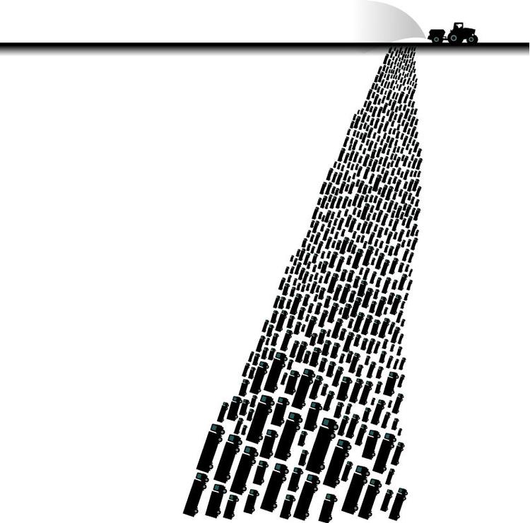 omfattende. 536 lastbiler har kørt 15.000 ton ulovlig kunstgødning til Danmark. 