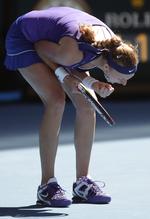 KNIBE. Petra Kvitova måtte kæmpe overraskende hårdt for at gå videre ved Australian Open. 