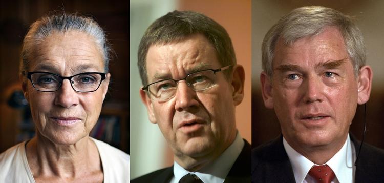 Opbakning. Tre af Socialdemokraternes tidligere tunge folk, Ritt Bjerregaard, Poul Nyrup Rasmussen og Poul Nelseon, er alle varme fortalere for tobinskat. 