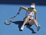 Klasse. Kim Clijsters var helt nede i sækken og afværgede på vej mod sejren fire matchbolde. 
