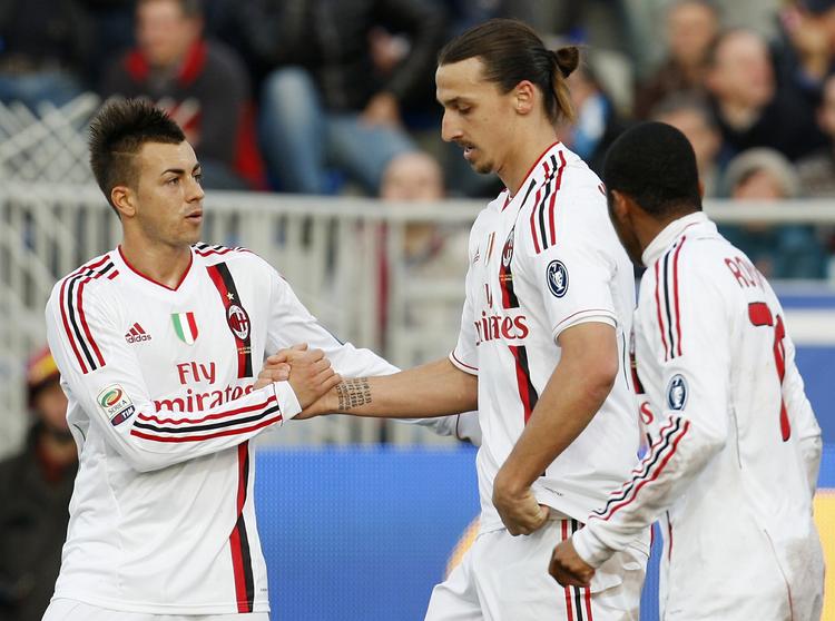 Dobbelt. Zlatan Ibrahimovic scorede to gange mod Novara. 