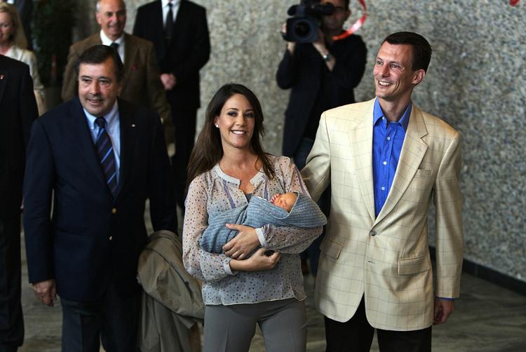 Princess Marie and Prince Joachim with their first child - Prince Henrik - born on May 9, 2009. Archive. 
