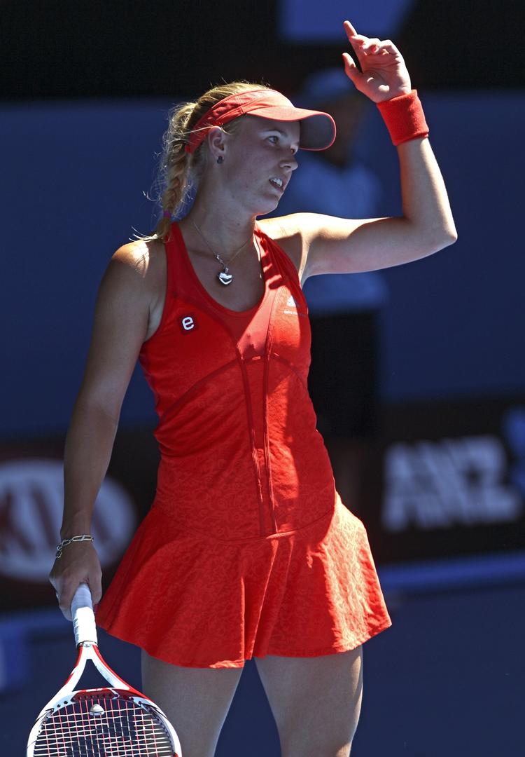 Ude. Heller ikke denne gang bliver det til grandslam-triumf for Caroline Wozniacki. 