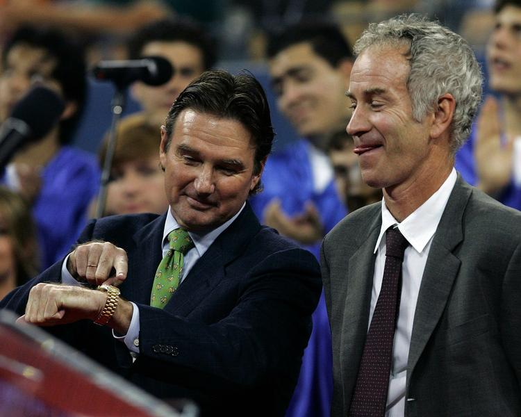 Legender. Jimmy Connors (t.v.) og John McEnroe er to af tre amerikanske spillere blandt de otte, der har spillet over 1.000 kampe. 