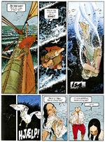 DUKKERT. Isas elskede Hoel må ufrivilligt en tur i den helt store balje.  Men eftersom det allerede sker i bind 1, 'Pigen i agterkahytten', dukker Hoel op igen. Blot for at blive puttet i bind 2 - 'Fangeskibet'! 'Vindens passagerer' er  på alle måder en historie med krap sø. 