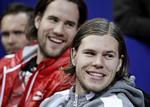 Glæde. Mikkel Hansen (til højre), Thomas Mogensen og de øvrige danske håndboldherrer har grund til store smil. Det har franskmændene mildt sagt ikke. 