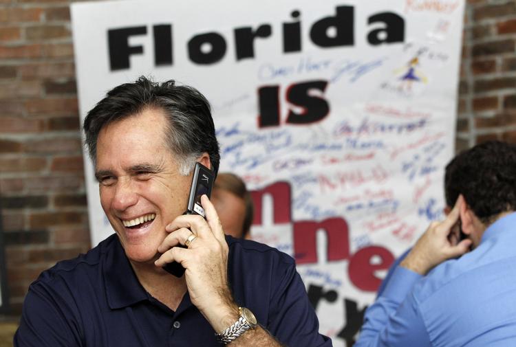Triumf. Alt tyder på, at Mitt Romney kan jubel over endnu et sejr i det republikanske kapløb om at møde Barack Obama i præsidentvalget til november. 