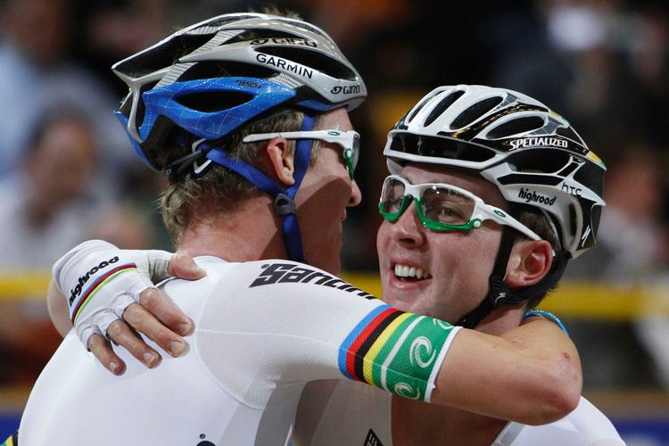 Vindere. Leigh Howard (t.h.) og Cameron Meyer slog til i Berlin. 