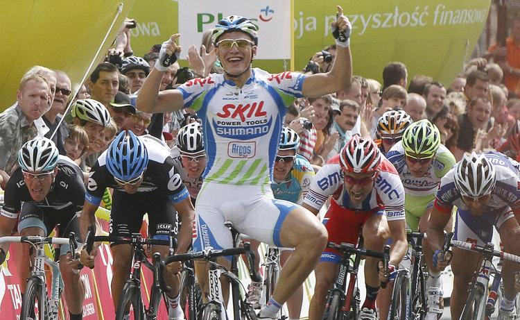 KOMETEN. Med 17 sejre, blandt andet 1. etape i Polen Rundt, blev Marcel Kittel den næstmest vindende i 2011. 