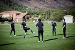 Sydamerika. FCK har fem spillere fra Syd- og Mellemamerika, der i daglig tale bare bliver kaldt Sydamerika som samlet flok. Her leger de til træning i spanske La Manga – fra venstre mod højre: Bryan Oviedo, Claudemir, Christian Bolaños, Christian Gamboa, César Santin. 
