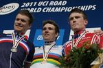 DEBUTANT. I september blev Andrew Fenn (th.) bronzevinder i U23-rytternes VM i Danmark, da Arnaud Demare blev verdensmester, men englænderen er kommet stærkt fra start som profesionel. 