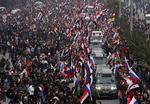 Syrien. Assad-regimet havde arrangeret heltemodtagelse, da den russiske udenrigsminister ankom i dag. 