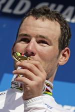 'Debut'. Mark Cavendish var for første gang i vinderens rolle som Team Sky-rytter. 