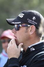 MUNDSKYL. Lee Westwood lover at vaske sin mund med sæbe, efter søndagens smutter på 16. tee. 