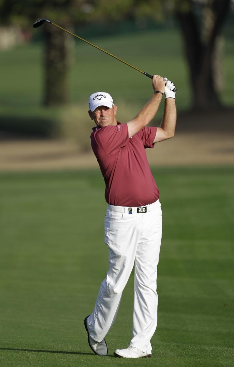 BIRDIE-BJØRN. Otte birdies præsterede Thomas Bjørn i dag på Emirates Golf Club, hvor de også blev til to bogeys. 