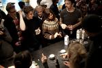Kaffekunst. Adskillige kaffenørder var mødt op i Torvehallerne for at dyste i konkurrencen. 