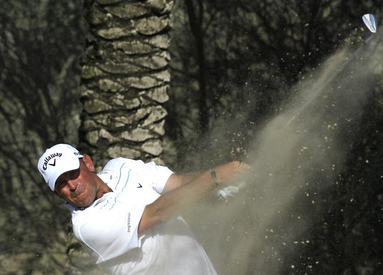 NEDTUR. Tre bogeys på de sidste fire huller kostede Thomas Bjørn føringen i ugens European Tour-turnering. 