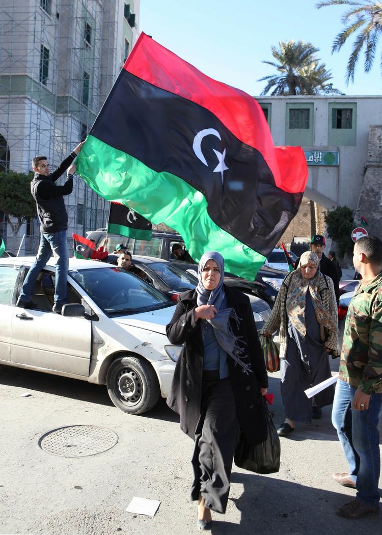 FESTDAGE. Allerede igår begyndte enkelte at markere årsdagen for revolutionen i Libyen. 