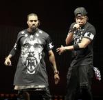 Rapperduo. Kanye West, til venstre, og Jay Z kommer til Europa med deres 'Watch The Throne'- tour. 26. maj gælder det Herning. 