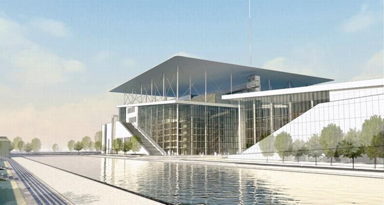 Stort. Det ny kulturcenter i Athen skal kunne huse 1.400 publikummer og have plads til  to millioner bøger. 
