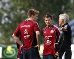 angriberne. Skulle Nicklas Bendtner ikke være klar, er det Mads Junker, der skal agere frontangriber, vurderer Morten Olsen. 