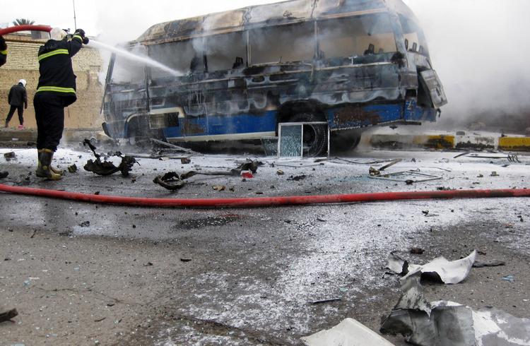 ANGREB. 35 mennesker har mistet livet i adskillige bombeangreb i dag. 