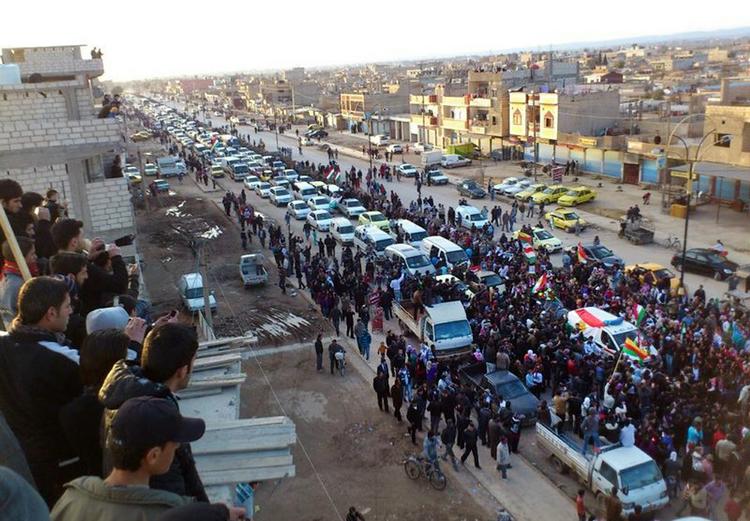 Protester. Indbyggerne i Homs demonstrerer mod styret. Billederne er ikke blevet bekræftet af uafhængige kilder 