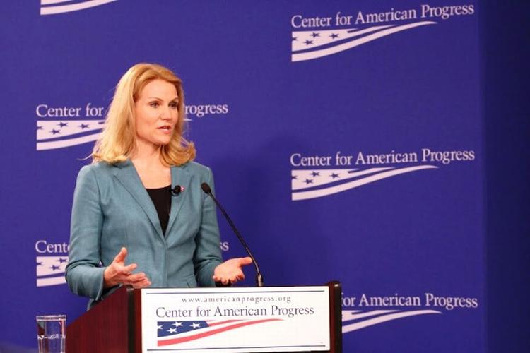 BESØG. Helle Thorning-Schmidt vil løfte økonomien via mere samhandel mellem Europa og USA. 
