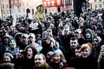 Opråb. Ifølge Københavns Politi er alt forløbet roligt ved demonstrationen i hovedstaden. 5.-7.000 skønnes at være mødt frem. 