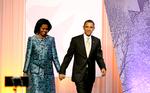 Afrikansk. Michelle og Barack Obama ved festlighederne for det kommende National Museum of African  History and Culture. 