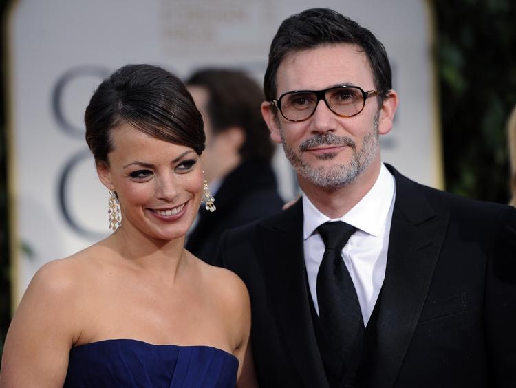 Instruktør. Michel Hazanavicius - her med hustru Berenice Bejo - kan se frem til en travl aften i Los Angeles. 