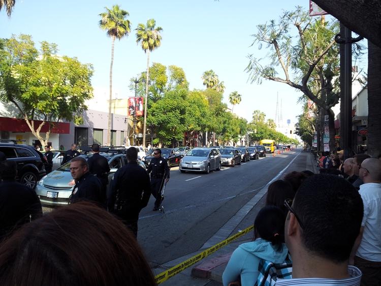 Oscar. Særligt de små Toyota Prius er i overtal på Hollywood Boulevard. 