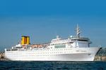 Brand. Først gik Costa Concordia på grund og siden er et andet af rederiets skibe Costa Allegra (billedet) brudt i brand. 