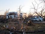 Hvirvelvind.Tornadoerne har trukket et spor af ødelæggelser med sig. 