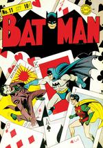 Bob Kane og Bill Finger skabte den ikoniske helt i 1939. Her kæmper han mod den næste ligeså ikoniske skurk: Jokeren. 