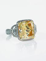 Bling. Stein Baggers kones fingerring med en gul diamant på ca. 8 karat er vurderet til mellem 200 og 250.000 kroner. 