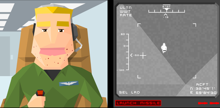 I rollen som amerikansk drone-pilot viser 'Unmanned' en anden side af krigen i Afghanistan. Spillets skaber Paolo Pedercini blev inspireret til at lave spillet 'Unmanned' efter han så filmen 'Collateral Murder', der viser, hvordan en amerikansk helikopter-pliot ved en fejl kom til at nedskyde et hold journalister fra Reuters i Irak. 