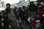 Modstand. Oprøret mod det syriske styre startede fredeligt men er endt som en blodig krig med mindst 7.500 dræbte mennesker. Billedet er taget fredag den 2. marts 2012. 