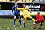 DEBUTANT. Lejesvenden Johan Absalonsen lagde op til 2-0-målet, som en anden tidligere Brøndbyspiller, Martin Retov, scorede. 