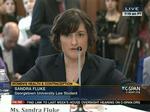 Tilsvinet. Sandra Fluke blev kaldt luder i et amerikansk radioshow, fordi hun har udtrykt offentlig støtte til præsident Obama i, at arbejdsgivere skal tilbyde sundhedsforsikringer, der betaler for medarbejderes p-piller. Her taler hun for Kongressen 23. februar om emnet. AP/C-SPAN 