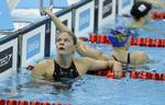 BESEJRET. Uden at være i samtidig i det olympiske bassin blev Lotte Friis besejret af rivalen Rebecca Adlington. 