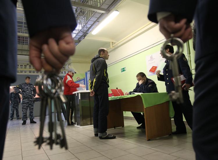 Indsatte i Butyrkafængslet i Moskva stemmer. 