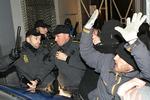 Trouble erupted on Tuesday night between police and anti-racist demonstrators outside the Young Liberals centre in Copenhagen. 