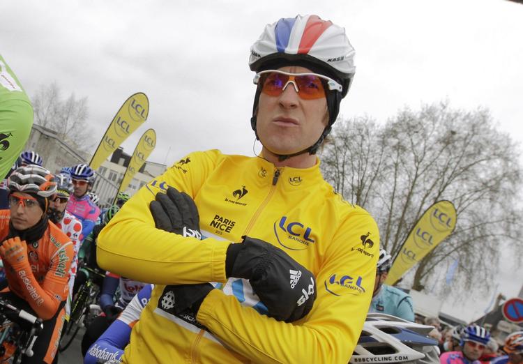 FØRERTRØJEN. Den beholder jeg, siger Bradley Wiggins om førertrøjen i Paris-Nice. 