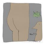 Kønsdebat. Køsforskellene viser sig også som forskelle i sproget. Derfor er visse svenskere begyndt at ændre de kønnede personlige pronomener. Tegning: Per Marquard Otzen 