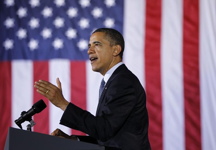 Berørt. Den amerikanske præsident Barack Obama er dybt berørt over massakren i Afghanistan. Præsidenten ses her til et kampagnemøde 9. marts (Arikivfoto) 