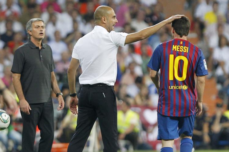 VENNER. Lionel Messi (th) og hans træner Josep Guardiola har den seneste uger uddelt store roser til hinanden. 